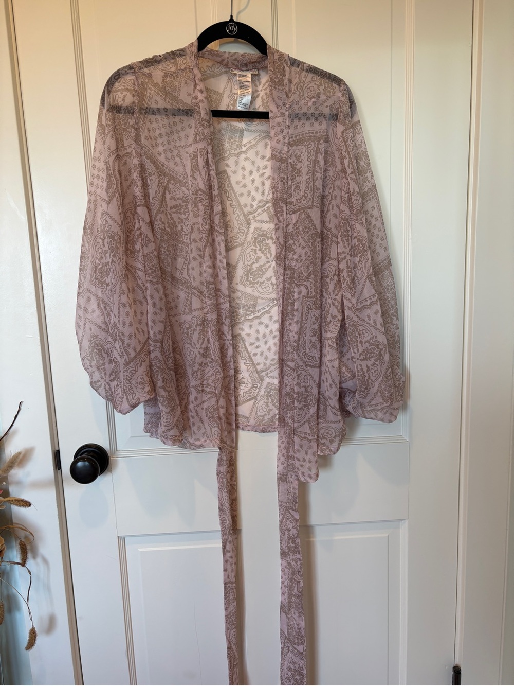 Free People Chiffon Tie-Front Kimono Jacket